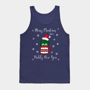 Merry Christmas And A Prickly New Year - Cactus With A Santa Hat In A Christmas Mug Tank Top